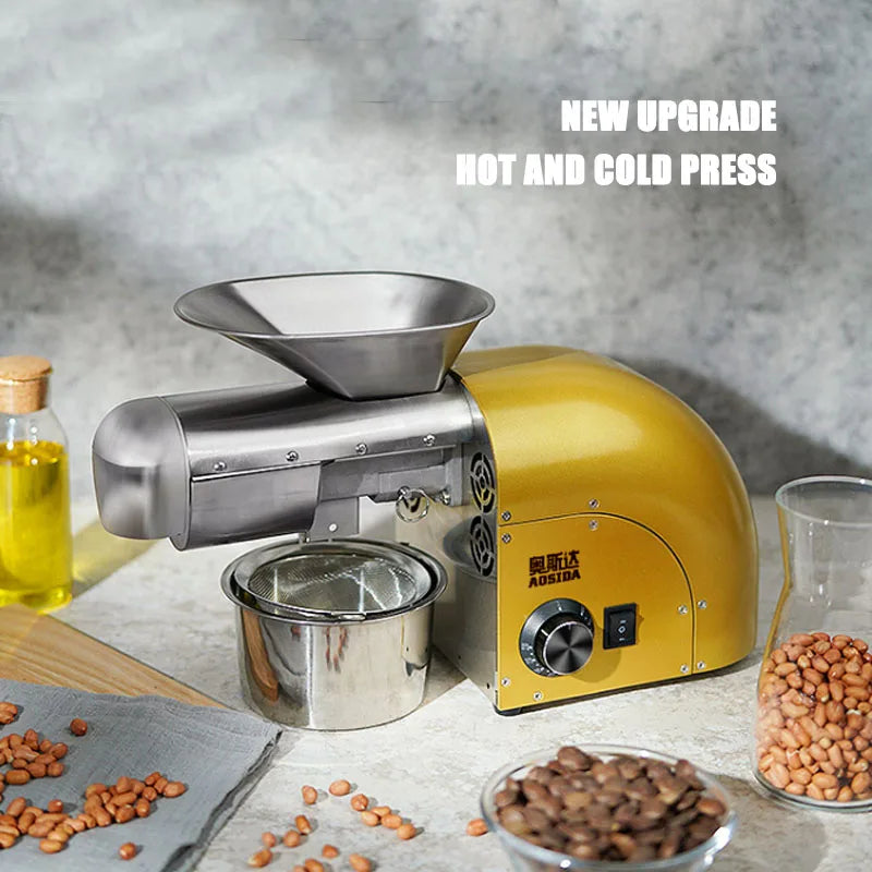 New Stainless Steel Oil Press Olives Press Machine Commercial Home Oil Making Machine Presser 110V220V available  Oil Press Cold