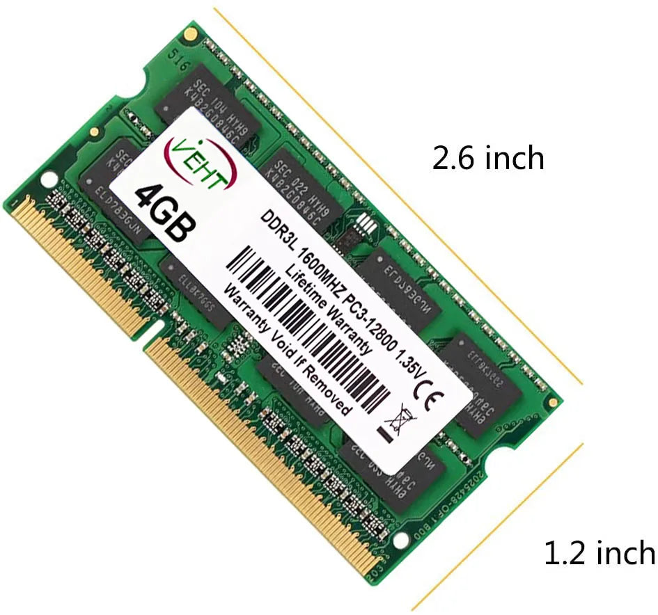DDR3 DDR3L 2GB 4GB 8GB Laptop Memories Ram PC3 1.5V PC3L 1.35V 1066 1333 1600Mhz 8500 10600 12800 204Pin SODIMM Memory Ram