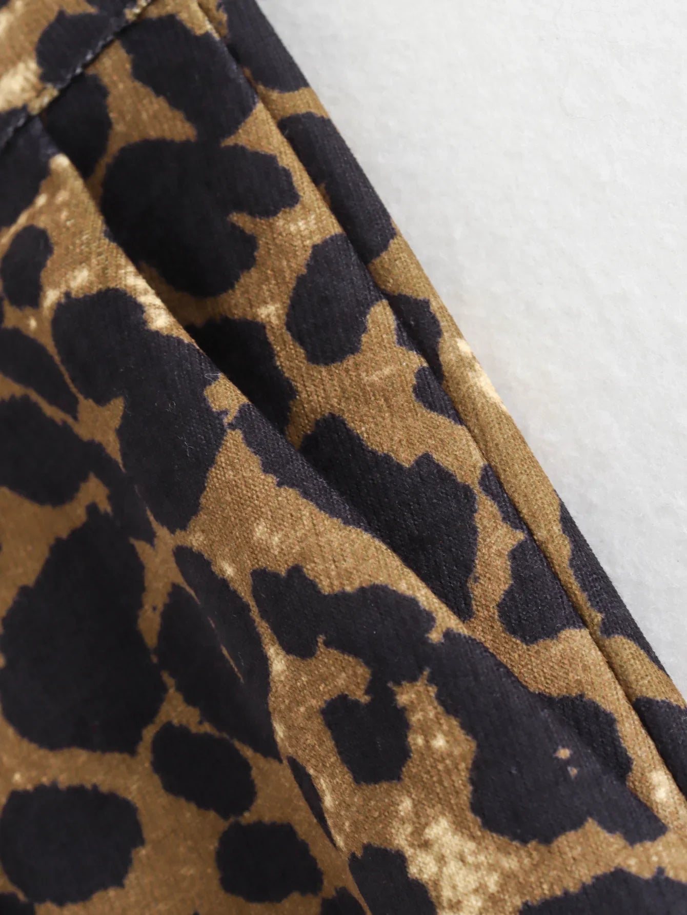 New Chic Fashion Side Pockets leopard Print Loose Wide Leg Pants