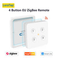 LoraTap ZigBee 3.0 Wireless 6 Push Button Remote Tuya Scene Automation Control Switch Smart Life App