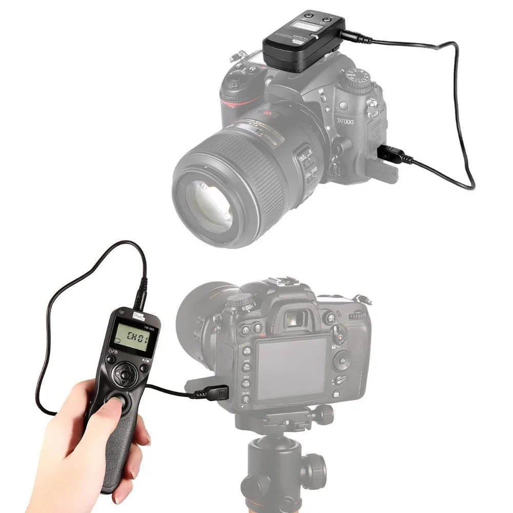 Pixel TW-283 Wireless Timer Remote Control Shutter Release (DC0 DC2 N3 E3 S1 S2) Cable For Canon Nikon Sony Camera TW283 VS RC-6