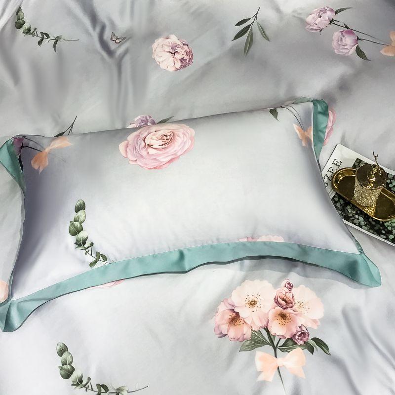 Pink Rose Duvet Cover Set (Egyptian Cotton)