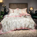 Pink Floral Duvet Cover Set (Egyptian Cotton)