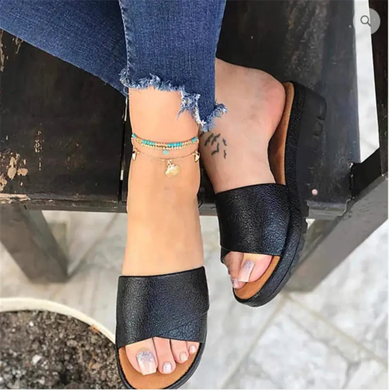 Comfortable Wedge Heel Mid-Heel Women's Sandals