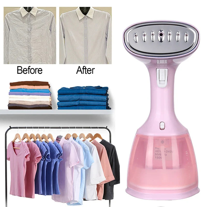 saengQ Steam Iron Garment Steamer Handheld Fabric 1500W Travel Vertical 350ml Mini Portable  Home Travelling For Clothes Ironing