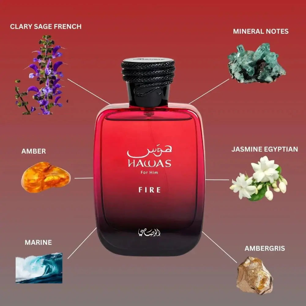 Hawas Fire By Rasasi For Unisex 3.4oz EDP Spray