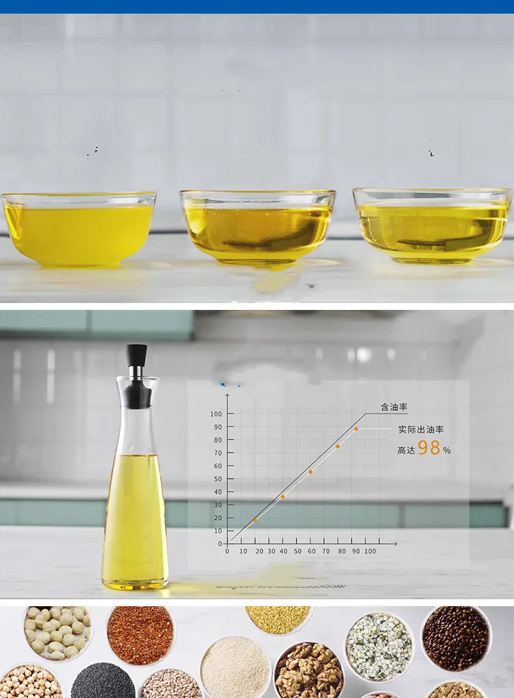 New Stainless Steel Oil Press Machine Commercial Home Oil Extractor Expeller Presser 110V or 220V available  Oil Press Cold