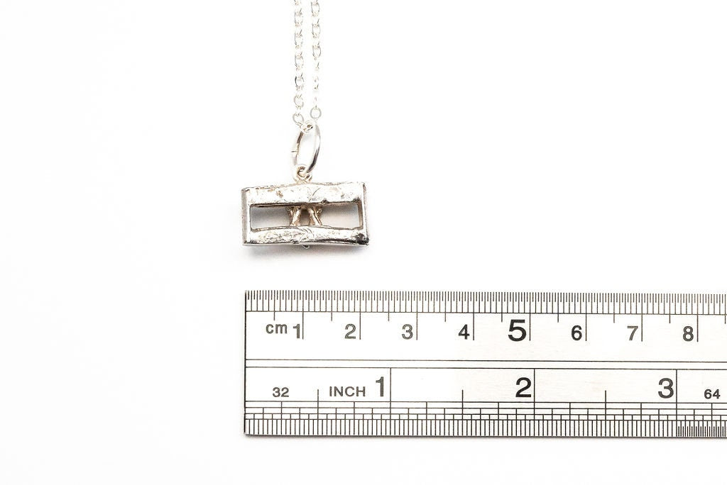 Israeli Flag Necklace in Sterling Silver