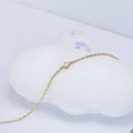 925 Sterling Silver Plated Single Diamond Bracelet