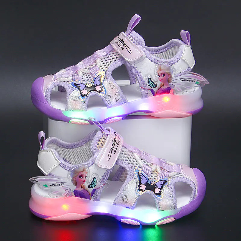 Girls' Light-Up Summer Sandals with Soft Sole