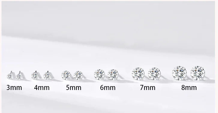 Feeling Luxe 925 Sterling Silver Studs with Zircon Stone