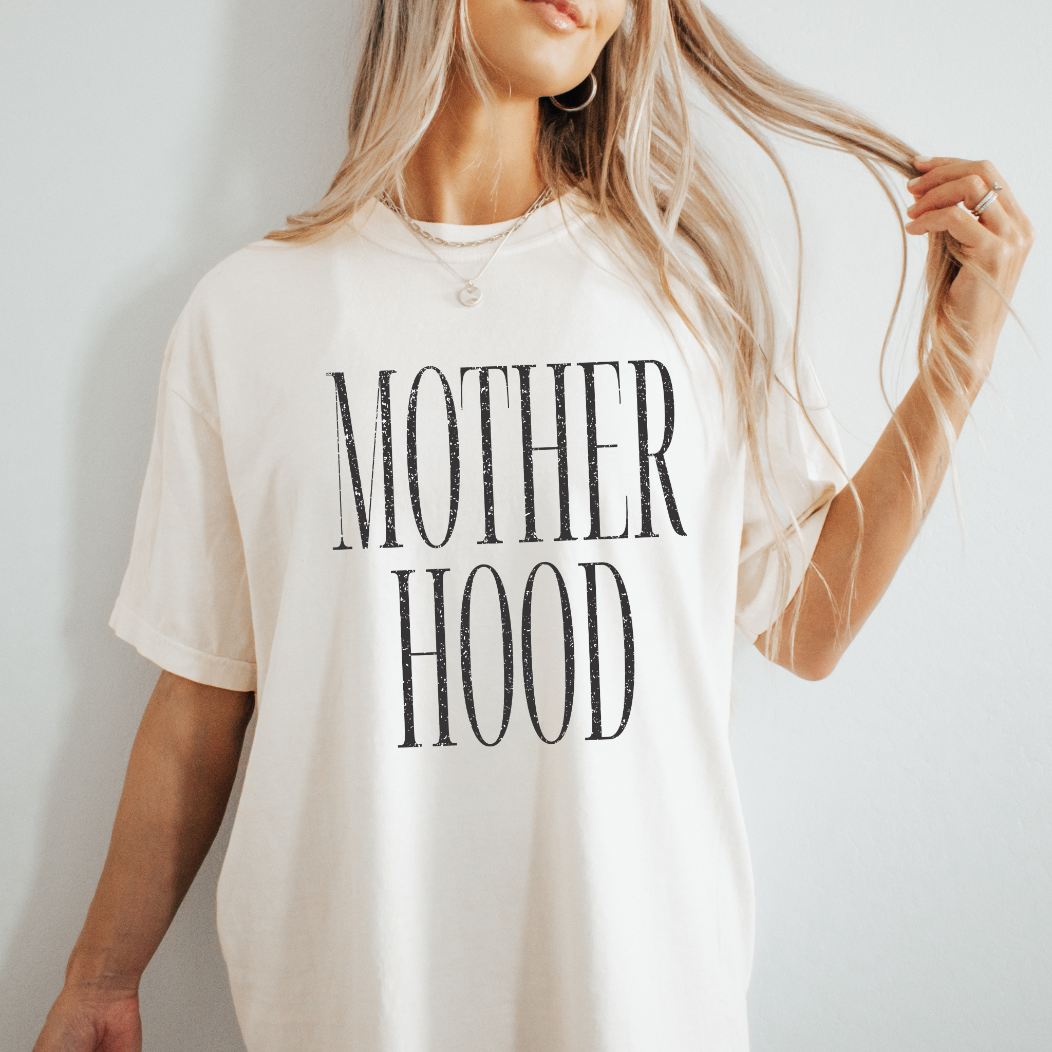 Distressed Motherhood T Shirt