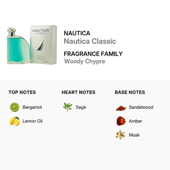 Nautica Classic 3.4 oz M Eau De Toilette Spray