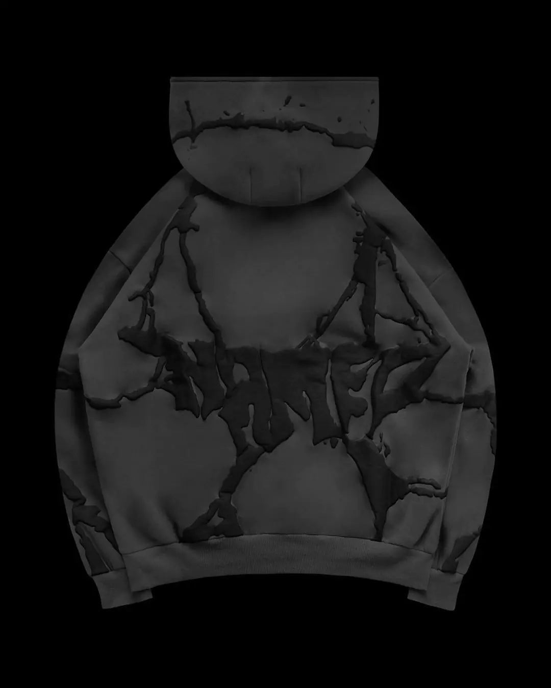 Plus Size Hooded Sweatshirt Set with Foam Print (3 Colors)