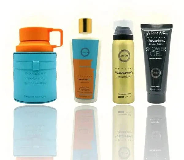 Armaf Odyssey Mandarin Sky 4-Piece Set  For Men 3.4oz EDP Spray