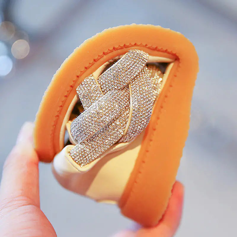 Girls' Fashionable Summer Sandals with Rhinestones 2023