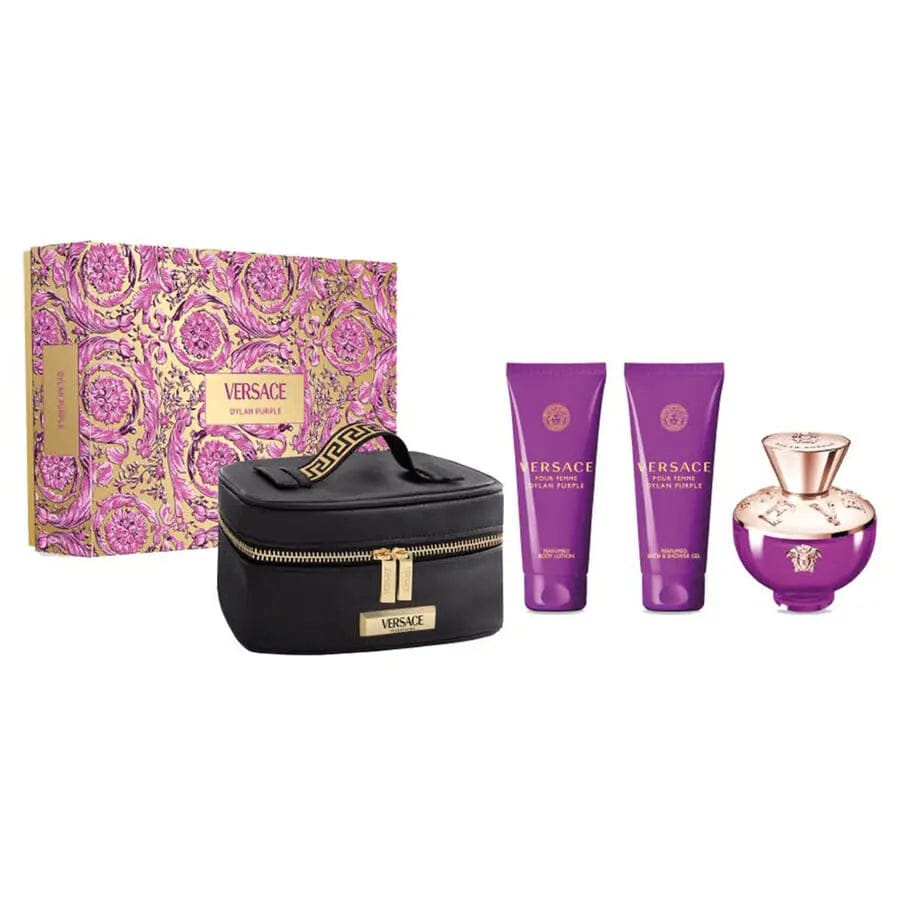 Dylan Purple By Versace For Women 4PCs Set EDP Spray