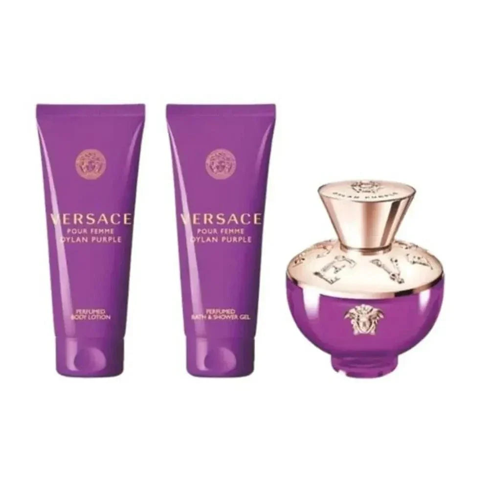 Dylan Purple By Versace For Women 4PCs Set EDP Spray