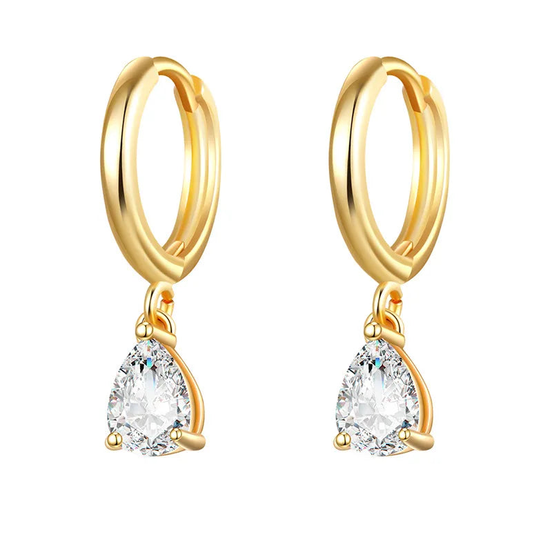 Diamond Heart Shaped Earrings
