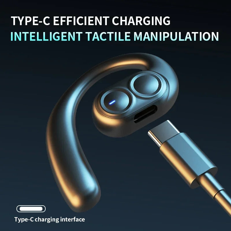 Wireless Bluetooth Headphones Full Open Headset Air Conduction Ear Hook Earphones Handsfree Noise Canceling Audifonos Sports