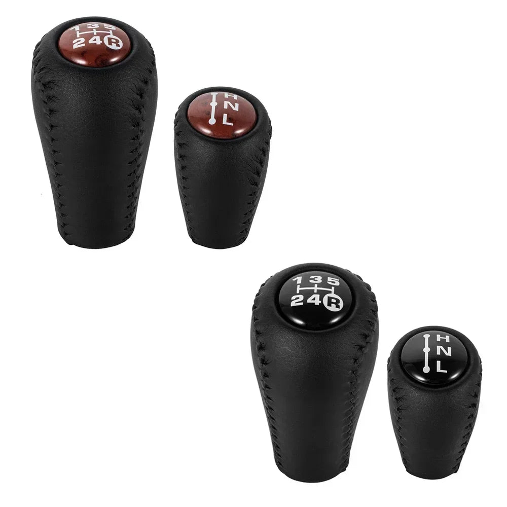 Gear Shift Knob 5 Speed Manual Transmission Leather Transfer Gear Shift Fit for Toyota Prado LC120 Land Cruiser Prado 2003-2009