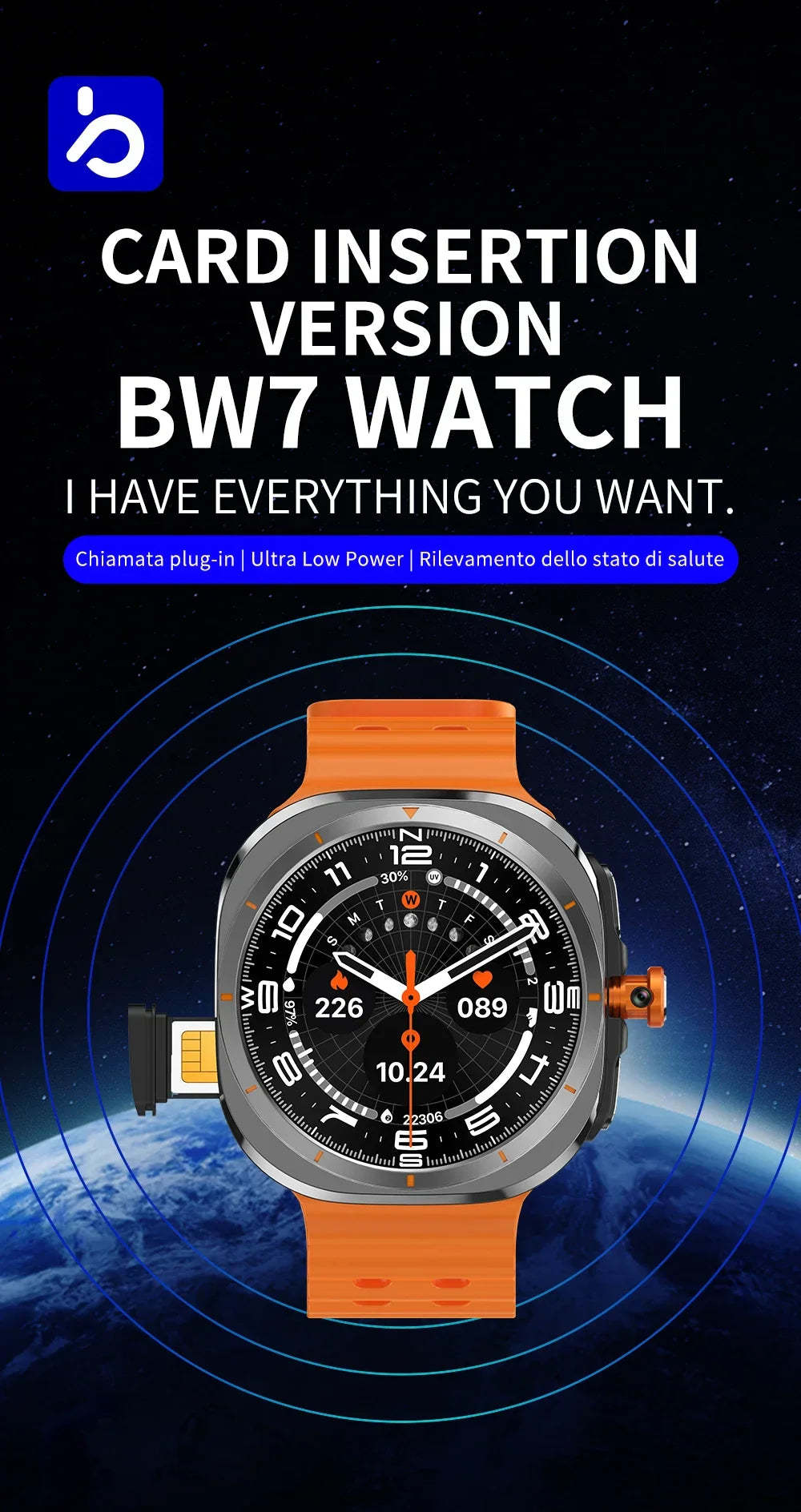 The BW7 smartwatch features a 1.46-inch multi-functional sports and fitness tracker health monitoring AMOLED screen