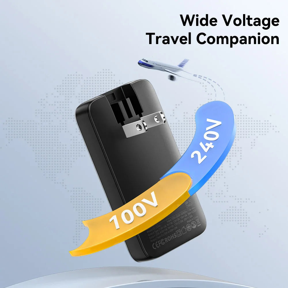 65W GaN Charger Ultra Thin Quick Charge 4.0 PD3.0 PPS Portable USB Type C Charger For Macbook Laptop For iPhone 16 15 14 13