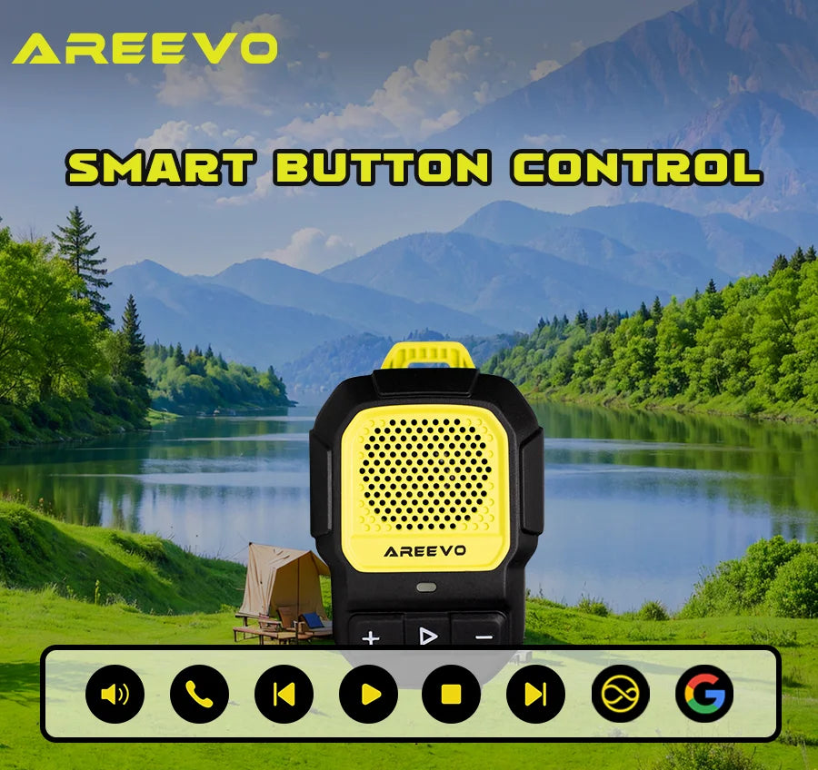 AREEVO PocketCLIP Wearable Speaker, IP67 Waterproof Bluetooth Speaker Clip-on Wireless Portable Speaker Hifi Stereo 10h Playtime