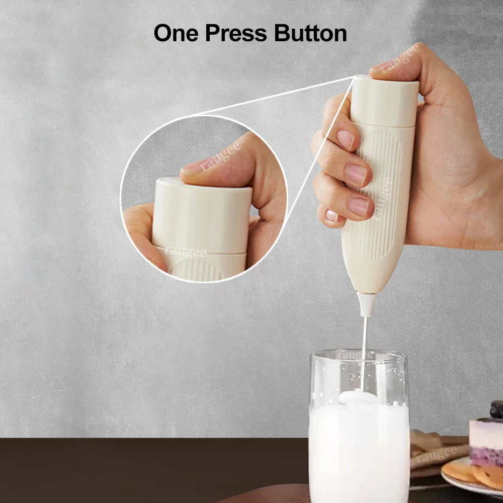 Mini Milk Frother Wireless Handheld Milk Foamer Automatic Rotary Electric Blender for Coffee Latte Cappuccino Maker Milk Frother