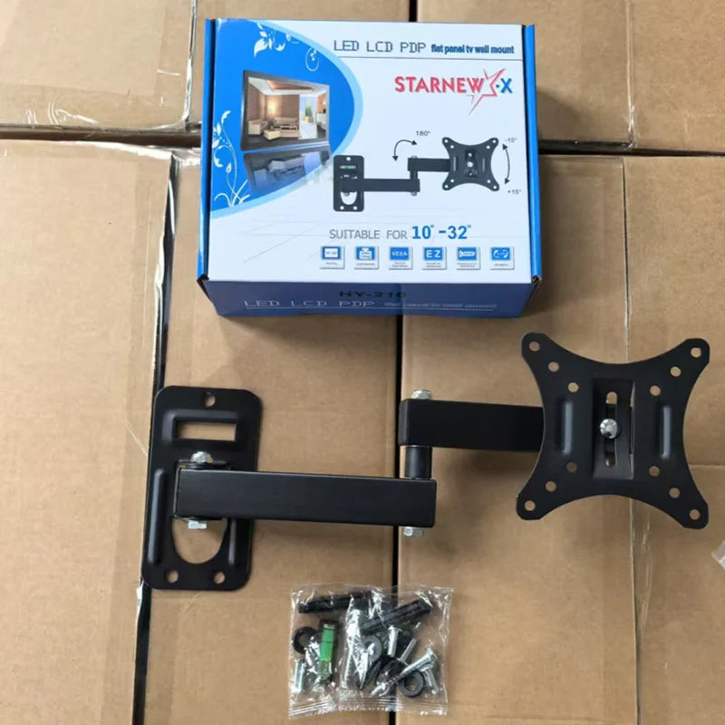 TV Monitor TV Mounts LCD LED Monitor Wall Mount Bracket Adjustable TV Screen Holder TV Frame Support For 10-32 Inches TV