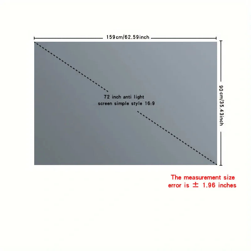 60-110 inch simple anti light screen suitable for office, outdoor, and indoor use, portable projection screen
