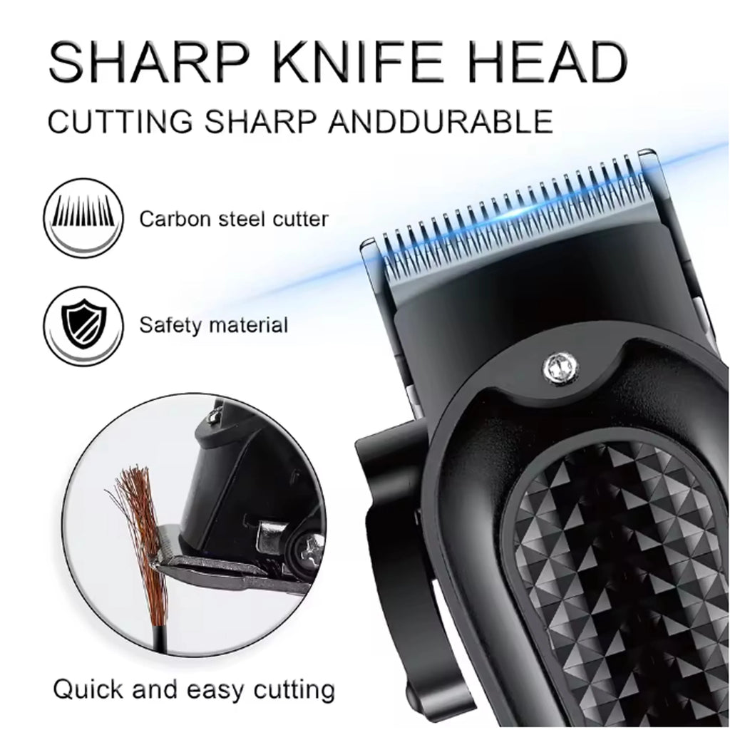hiena Hair Clipper Professional Hair Cutting Machine Adjustable Hair Trimmer Electric 9000 RPM Barber LED Clipper for Men