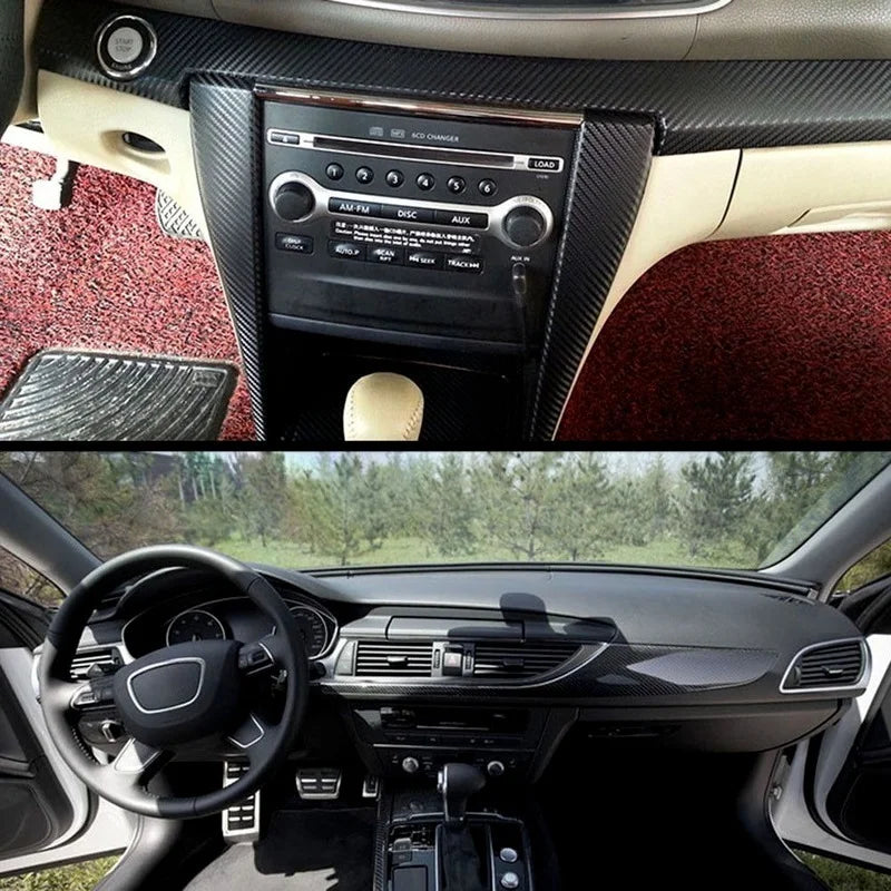 3D Carbon Fiber Car Stickers Roll Wrap Motorcycle DIY Styling Vinyl Colorful Decal for Car Exterior Interior Protection Film