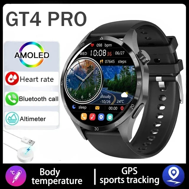 2025 Original Watch 4 Pro Men Women Full Touch Screen GPS Sport Fitness Watch Man IP67 Waterproof Bluetooth For Android IOS NWE