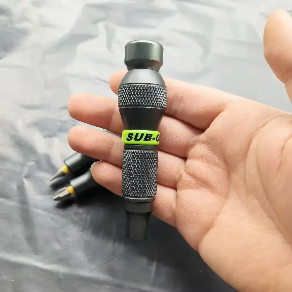 Metal screwdriver multi-purpose wrench 6.35 batch head aluminum alloy household cross handle precision portable wrench