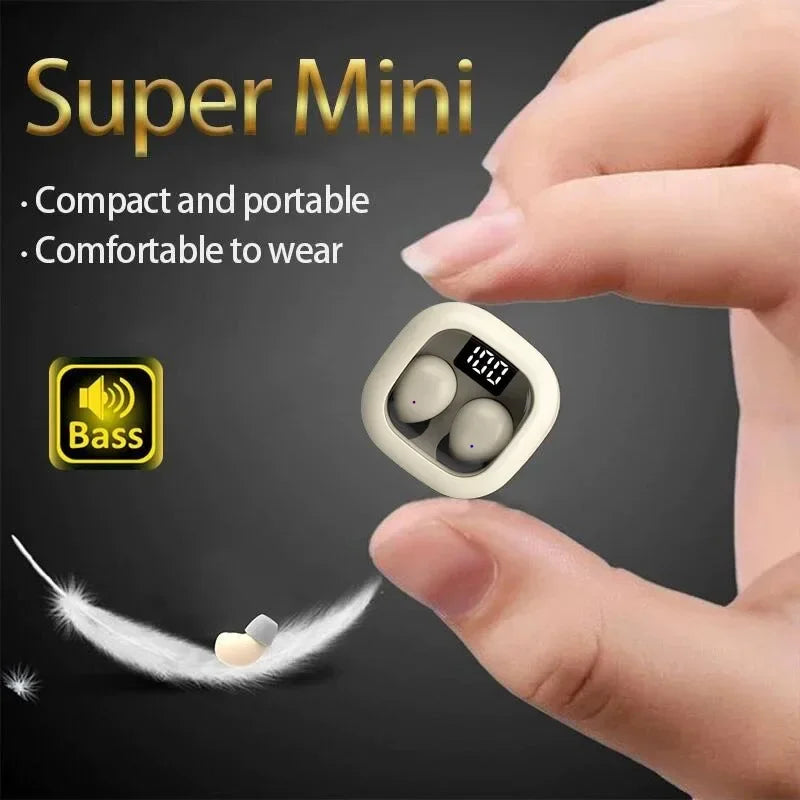 Mini Sleep Wireless Bluetooth Headphones TWS Headsets With Mic Stereo Sport In-ear EarphoneLong Standby HD Call Earbuds Game