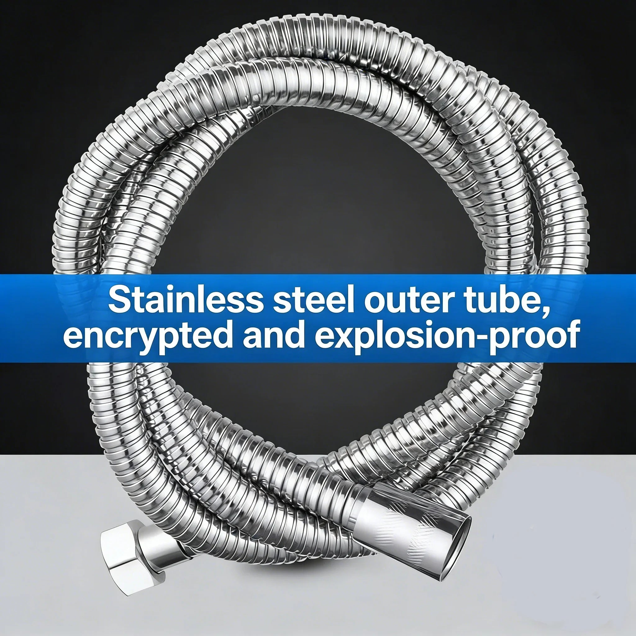 Spray hose, pressurized shower hose, explosion-proof water pipe, rain shower hose, thickened high-pressure shower hose ﻿
