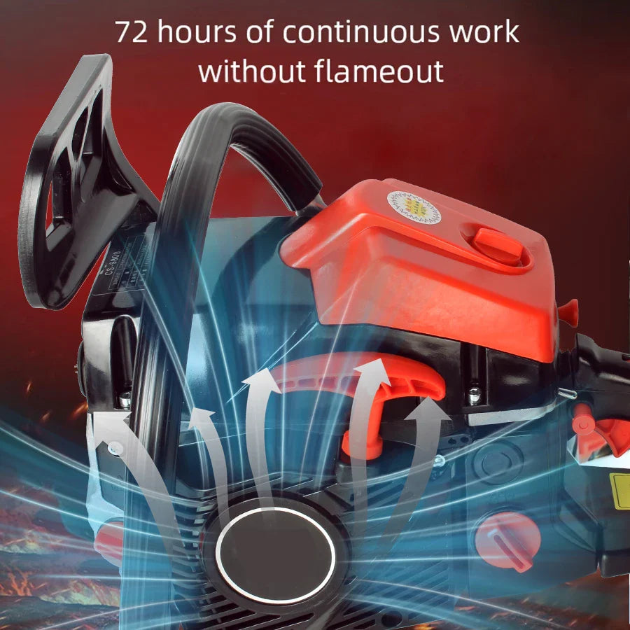 High Power 9800W Chainsaw 70cm Cutting Bar 2-Stroke Petrol Chain Saw Portable Handheld Tree Trimming Machine Wood Cutter