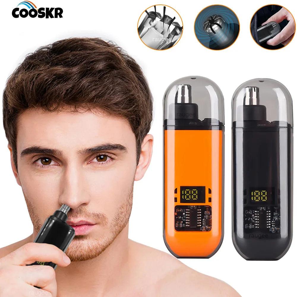 Nose Hair Trimmer for Men Mini Electric Nose Hair Clipper USB Rechargeable Painless Portable Eyebrow Ear and Nose Hair Trimmer