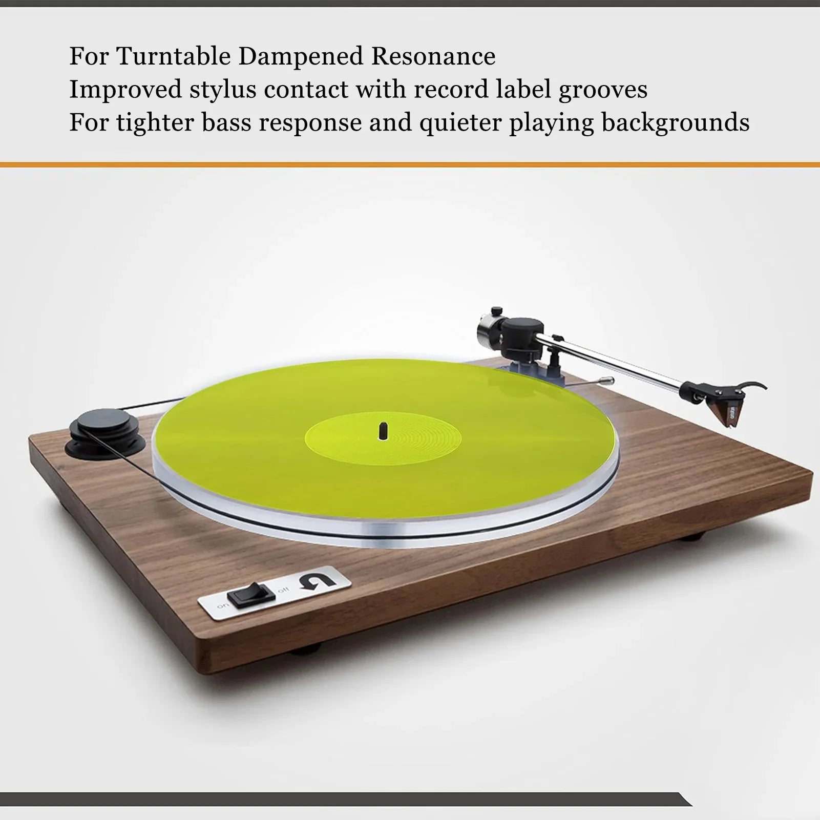 Turntable Mat Record Platter Slipmat Low Noise Acrylic Record Player Platter Slip Mats for 12 Inch Record Player Turntable Mat