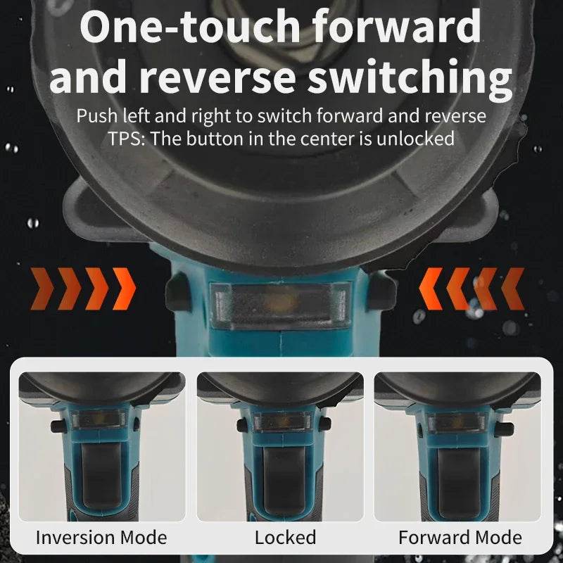 Makita DTW700 1000N.M Torque Brushless Electric Impact Wrench Cordless Electric Drill 1/2" Wrench Power Tools For 18V Battery