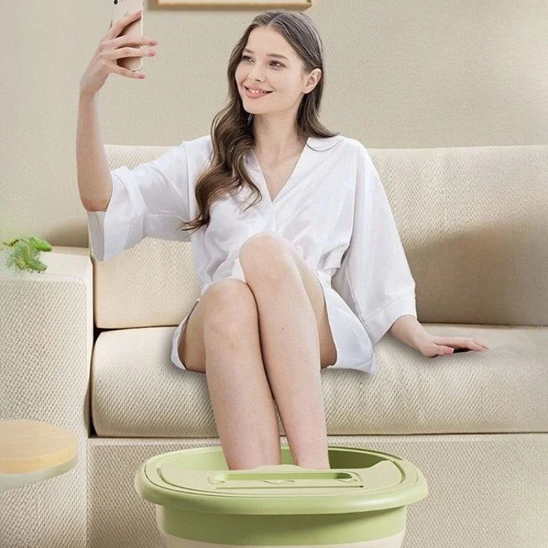2026 Portable Foldable Foot Bath Tub - Thick Plastic Space-Saving Design, Needed for Home,Bedroom Use - Bathroom Accessories