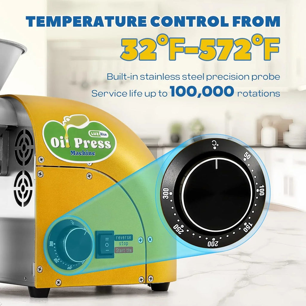 New Stainless Steel Oil Press Machine Commercial Home Oil Extractor Expeller Presser Press Press Hydraulic Sunflower Oil Press