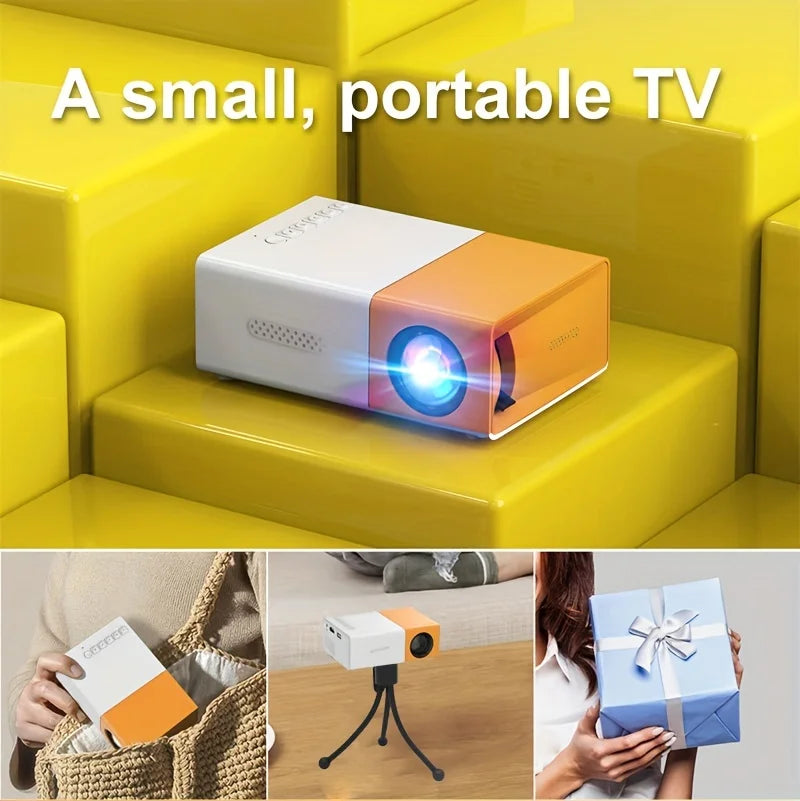 YG300 high-definition projector, home theater grade non occupancy projector, supports HDMI and USB connection for use