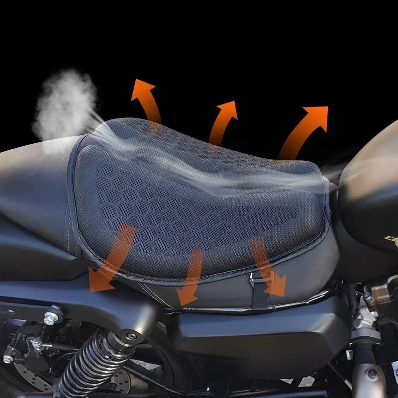 Foldable Motorcycle Gel Seat Cushion 3D Honeycomb Structure Shock Breathable Motorcycle Gel Seat Pad Gel Cushion For Seat