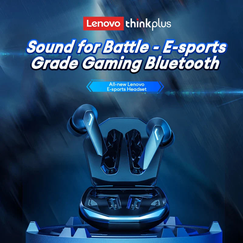 Original Lenovo GM2 Pro TWS Bluetooth 5.3 Earphones Dual Modes Music Game Earbuds HD Calls With Built-in 2 Mics Sport Headphones