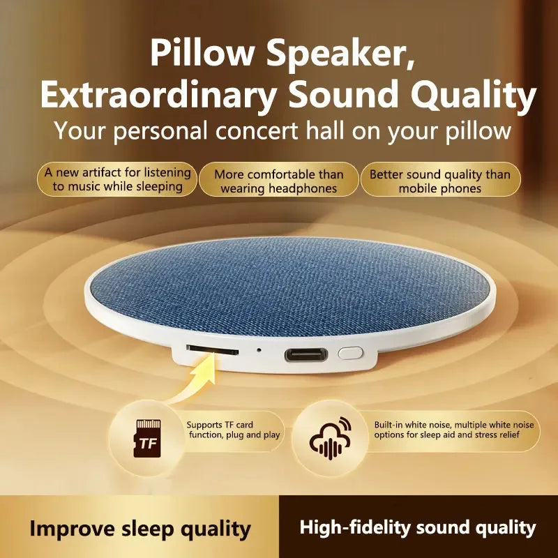 Bluetooth 5 4 Pillow Speaker HiFi Stereo Sound 360 Surround for Sleep Personal Wireless Bedside Music Player with Clear Audio