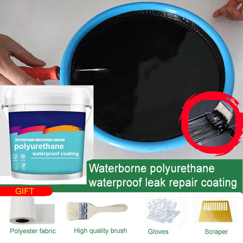 300g Water-Based Polyurethane Waterproof Coating Exterior Wall Roof Leak Repair Eco-friendly Material