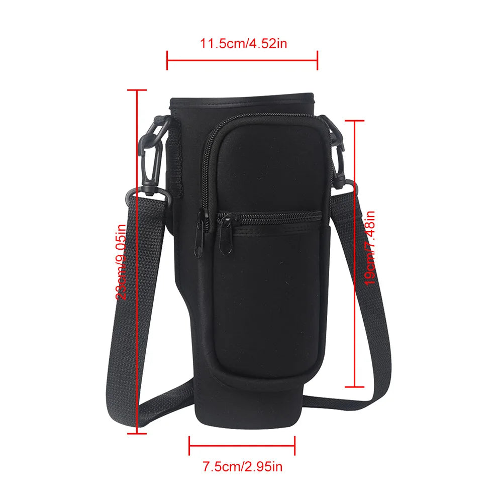 40oz Neoprene Water Bottle Carrier Bag For Stanley Quencher Cup Sleeve with Adjustable Shoulder Strap Water Bottle Holder Pouch