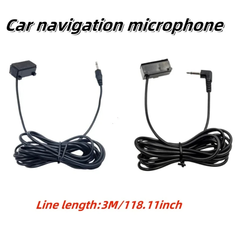 Car Audio Clip Microphone 3.5mm Jack Plug Wired External Mini Mic Overhead Console For Aftermarket Android Multimedia